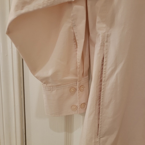 Cos Oversized A-Line Shirt Dress Size 2 Light Beige Cotton Exposed Zip Neck NWT - Picture 7 of 12